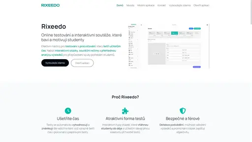 Screenshot platformy Rixeedo